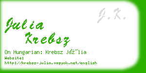 julia krebsz business card